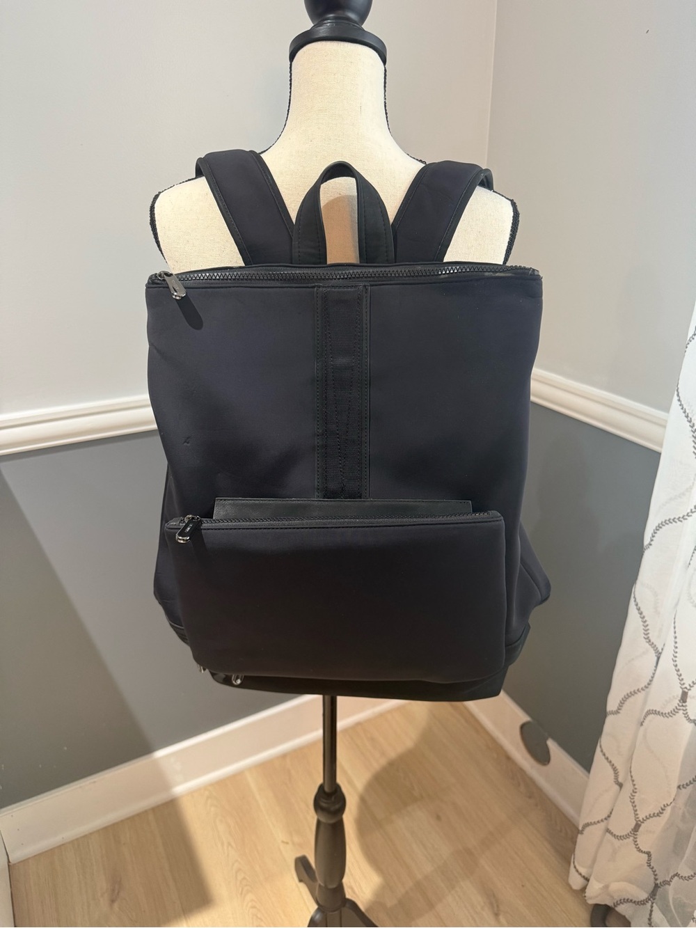 Caraa x Athleta Convertible Backpack Black Neoprene